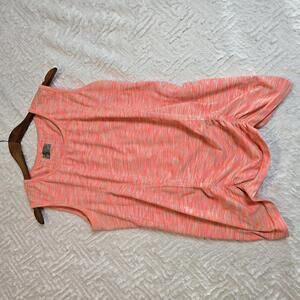 ATHLETA fast track Ruched compression tank top , orange size XL